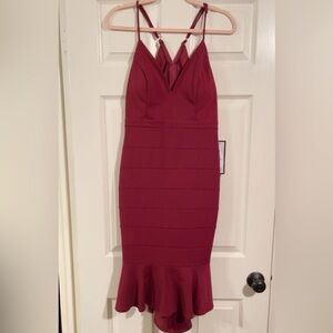 NWT mermaid red/burgundy party dress size large